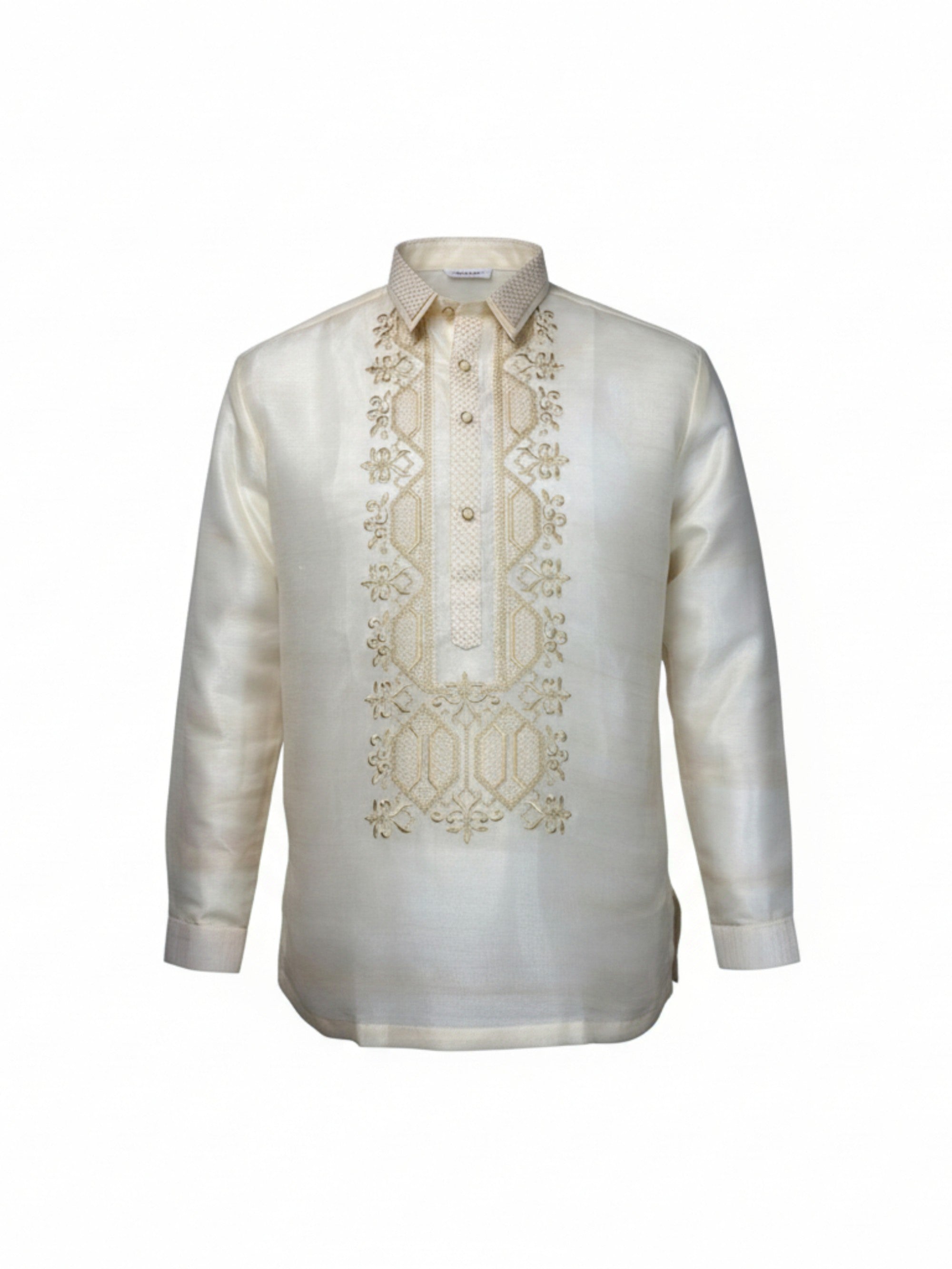 Jacinto Barong Tagalog Pinya Organza Double Collar