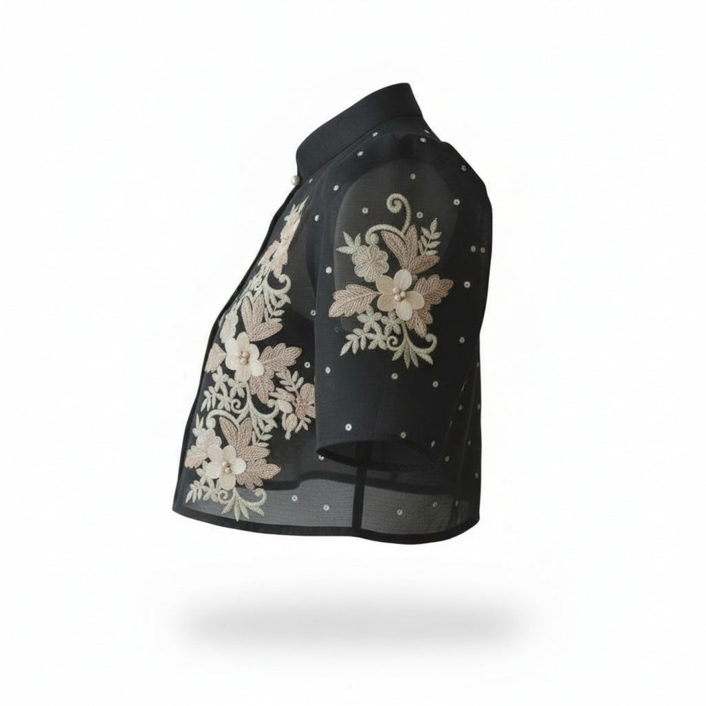 Bolera Filipiniana Black Design 2