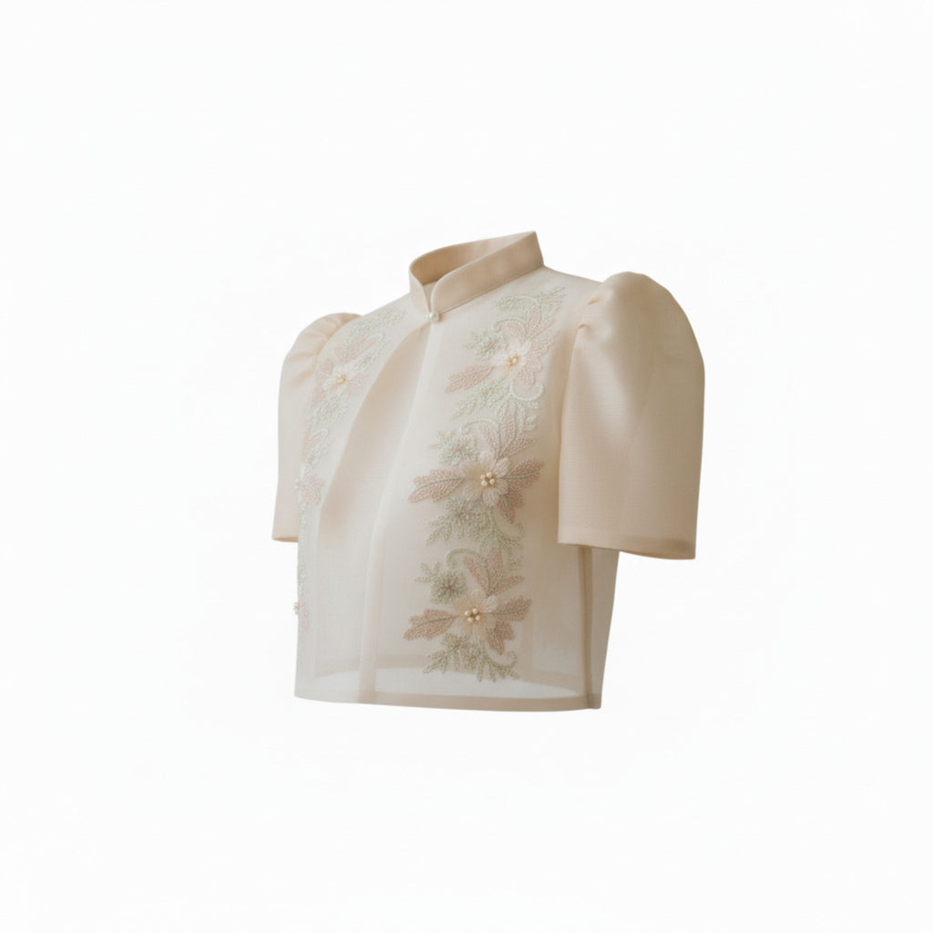 Bolera Filipiniana Cream Design 2