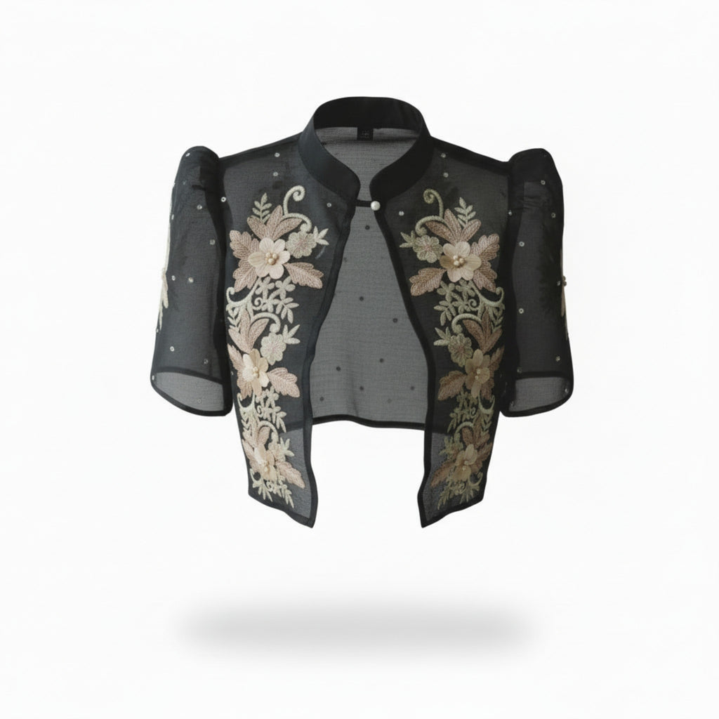 Bolera Filipiniana Black Design 2