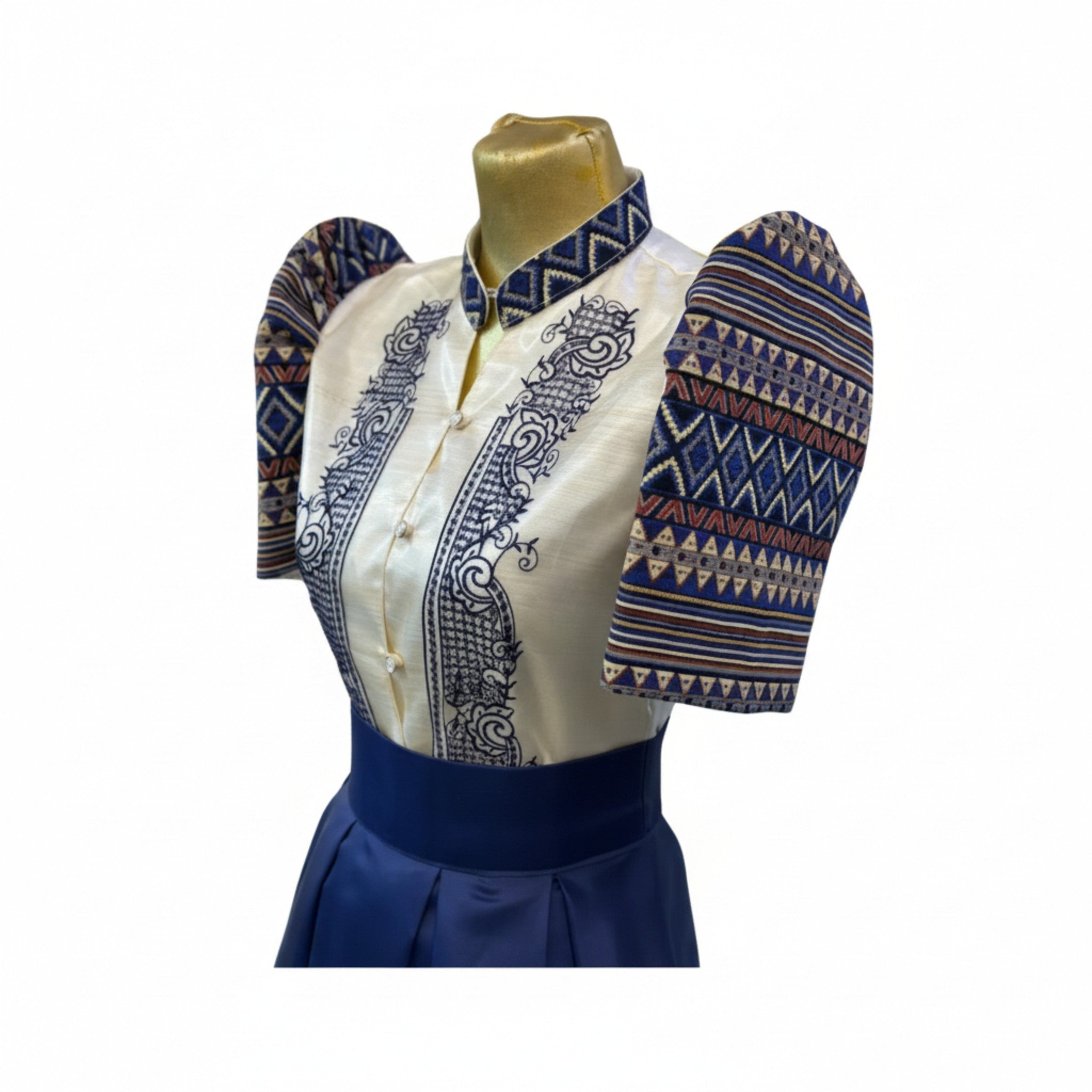 Ladies Barong Blue S - L