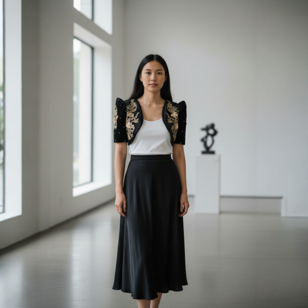 Bolera Filipiniana Black Design 1