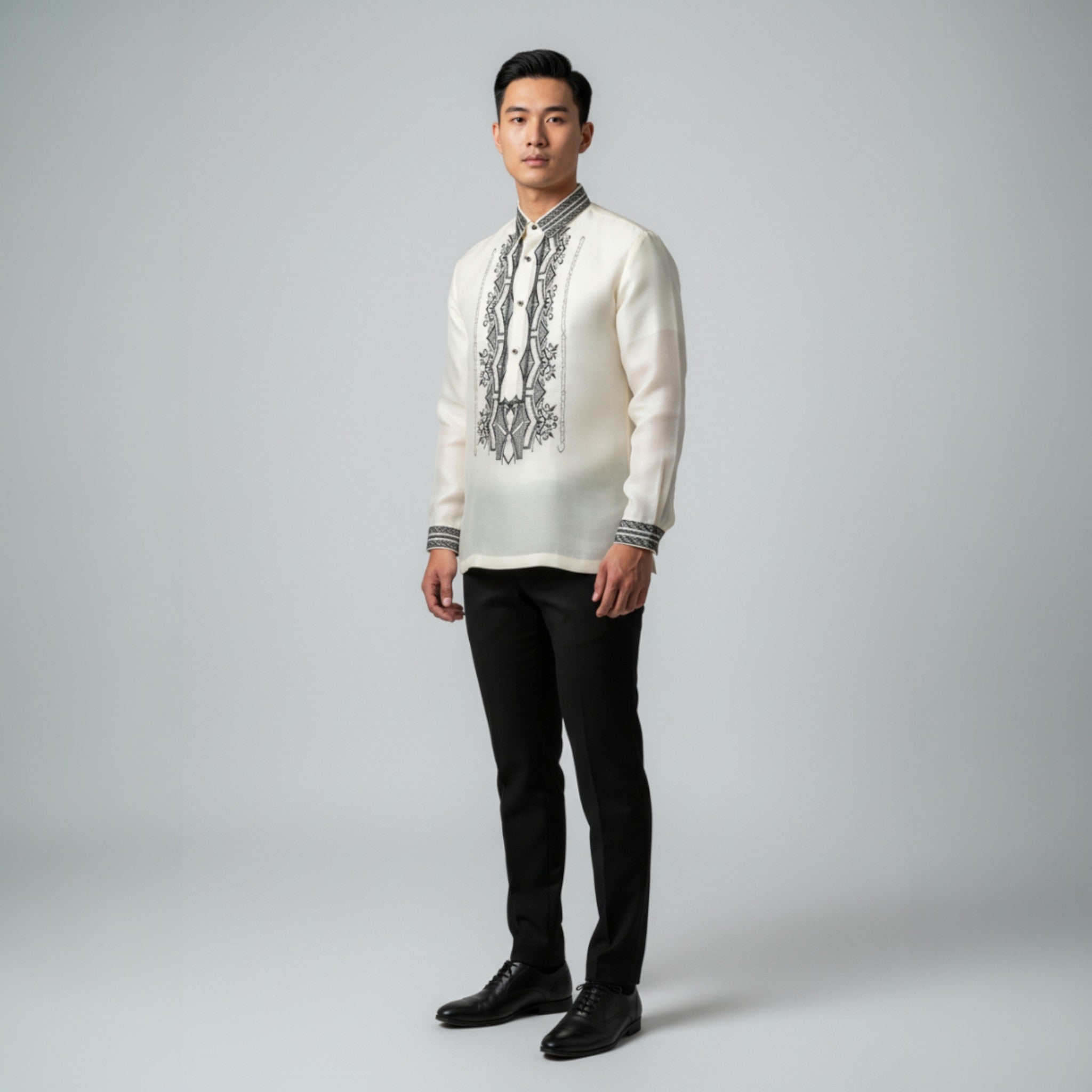 Isko Barong Tagalog Pinya Organza