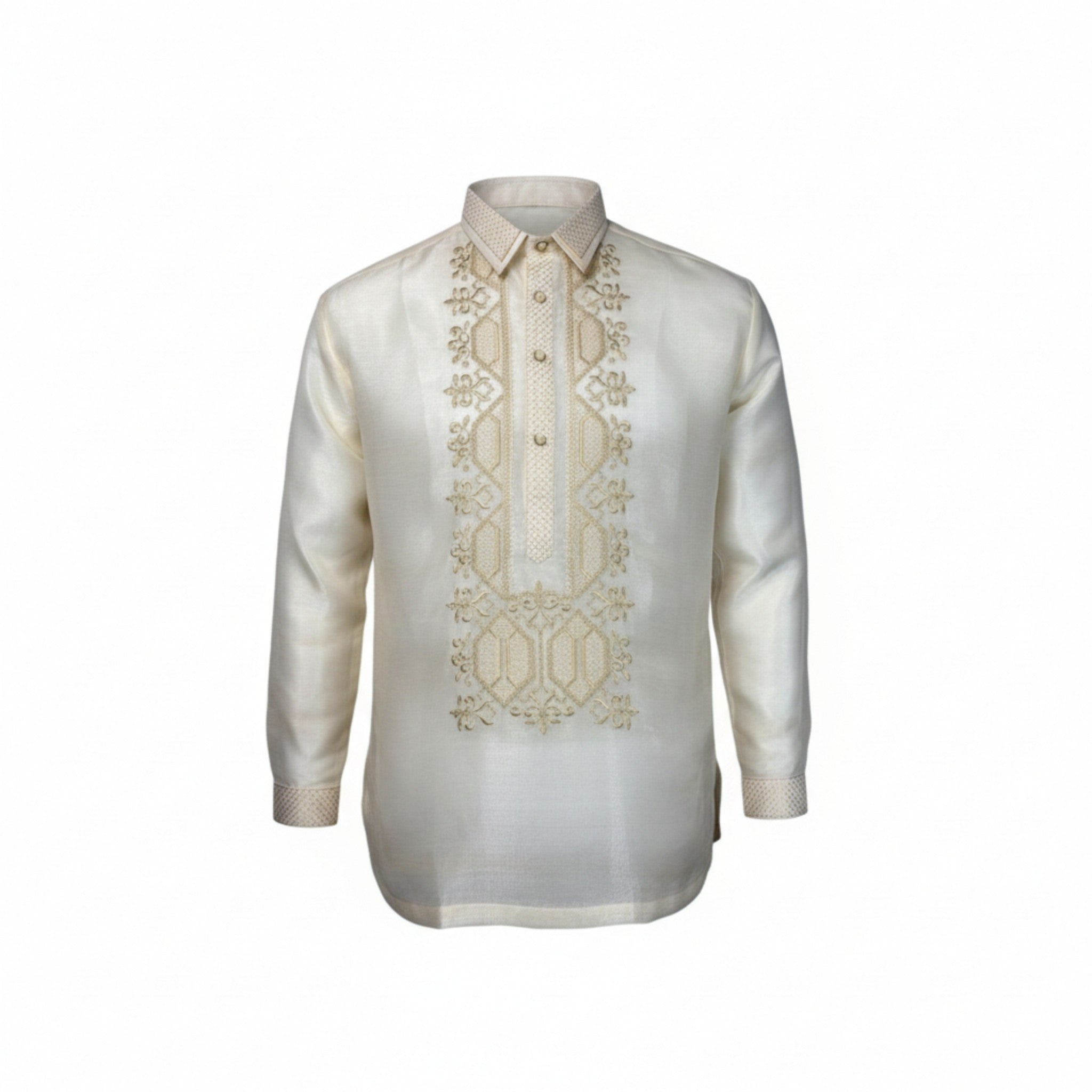 Jacinto Barong Tagalog Pinya Organza Double Collar