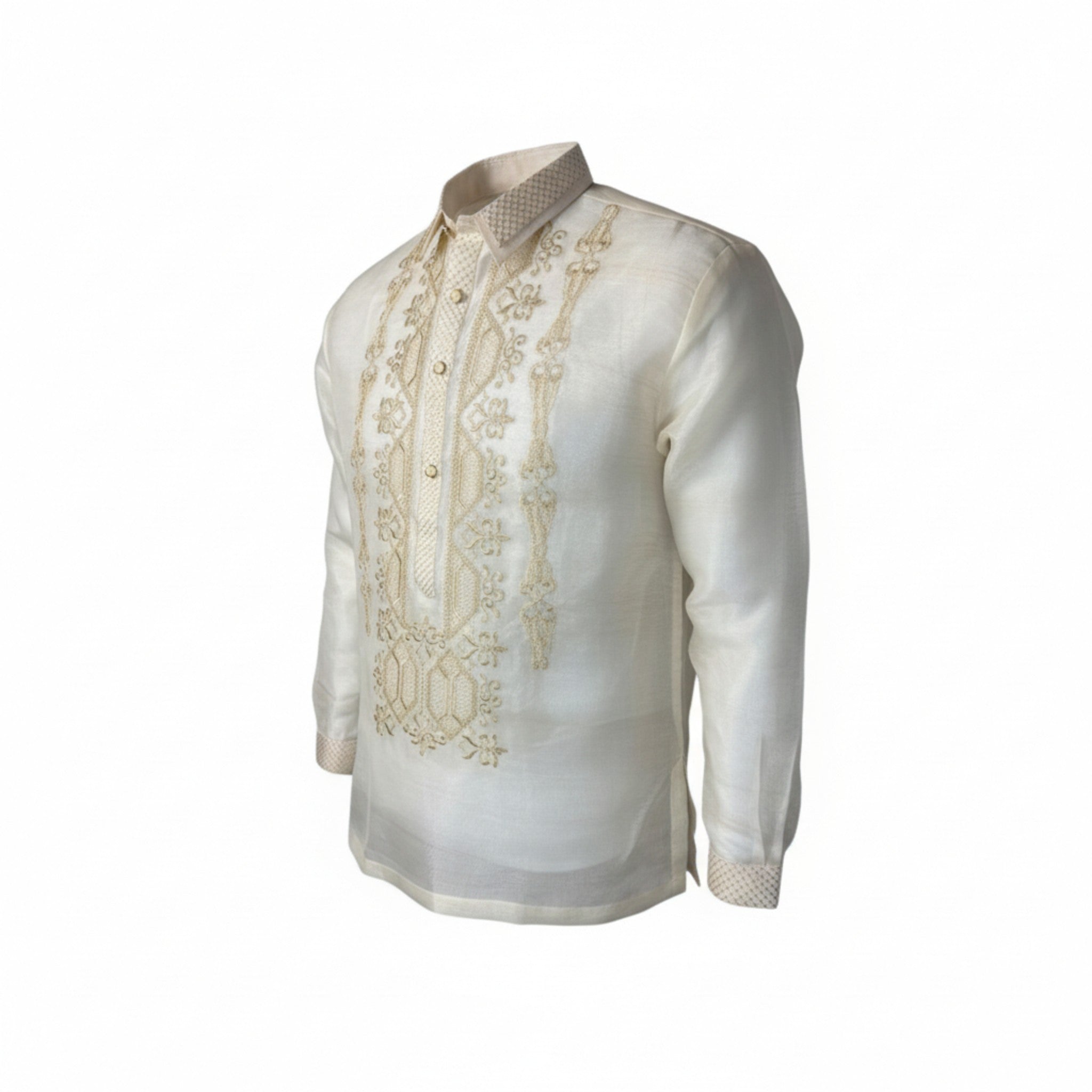 Jacinto Barong Tagalog Pinya Organza Double Collar