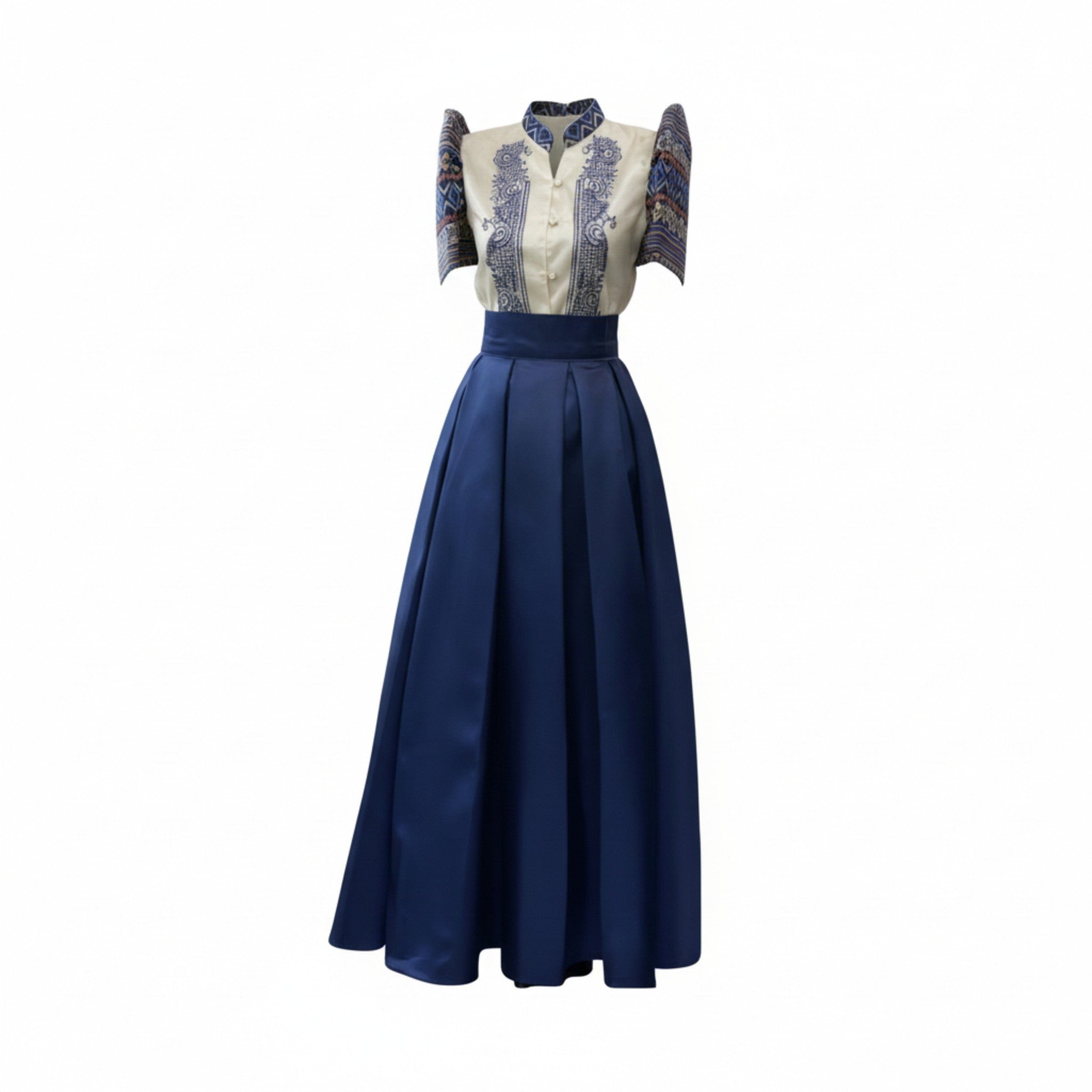 Ladies Barong Blue S - L